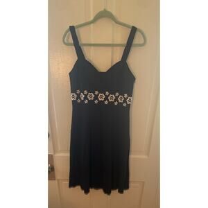 Women’s Size 8 Chadwick’s Black Linen/Rayon Feminine Dressy Sexy Formal Dress